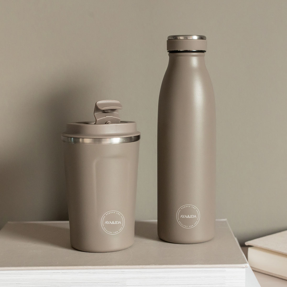 AYA&IDA Drinking Bottle 500ml | Driftwood fra AYA&IDA på Mecindo.dk