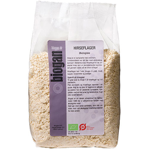 Biogan Økologiske Hirseflager | 500 gr fra Biogan på Mecindo.dk