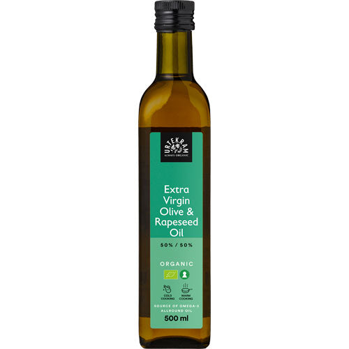 Urtekram Extra Virgin Olive & Rapeseed Oil Ø | 500 ML fra Urtekram på Mecindo.dk