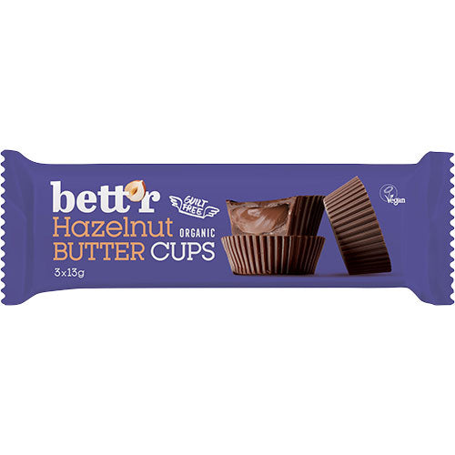 bett’r Bettr Praliner Med Hasselnøddesmør Fyld Økologisk | 39 gr fra bett’r på Mecindo.dk