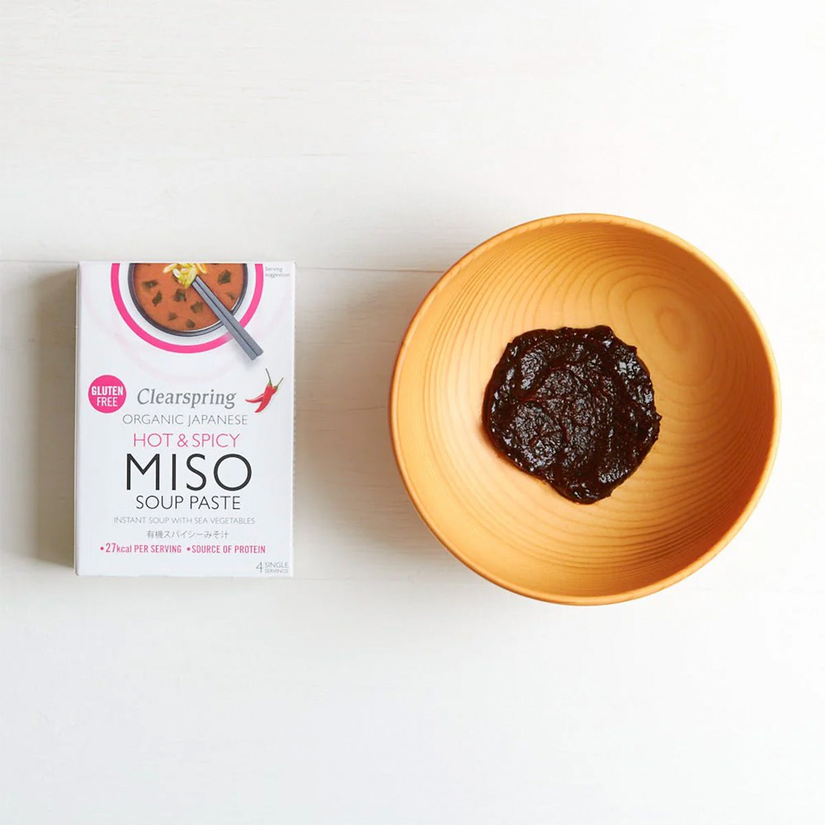 Clearspring Instant Miso Soup (60 gr) | Hot & Spicy Økologisk fra Clearspring på Mecindo.dk