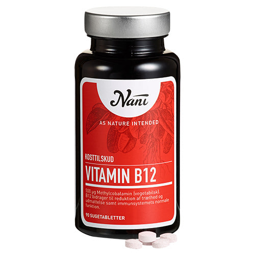 Nani B12 Vitamin | 90 Tabl. fra Nani på Mecindo.dk