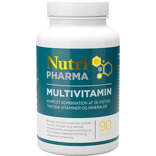 NutriPharma Multivitamin | 90 kapsler fra NutriPharma på Mecindo.dk