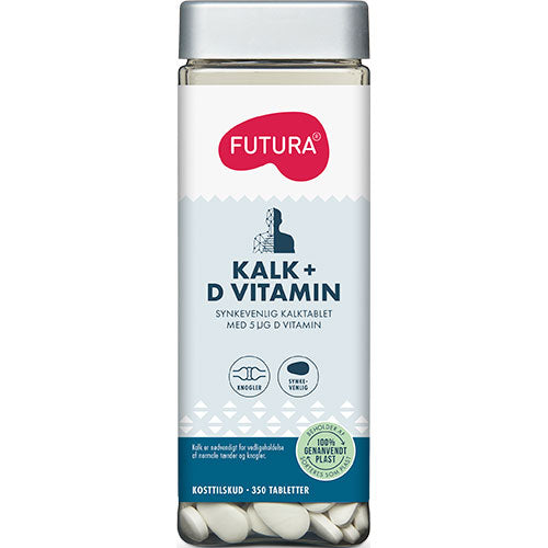 Futura Kalk + D Vitamin | 350 Tabl. fra Futura på Mecindo.dk