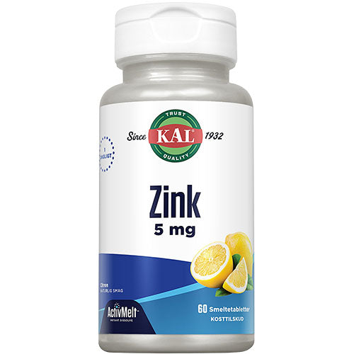 Kal Zink 5 Mg | 60 Tabl. fra Kal på Mecindo.dk