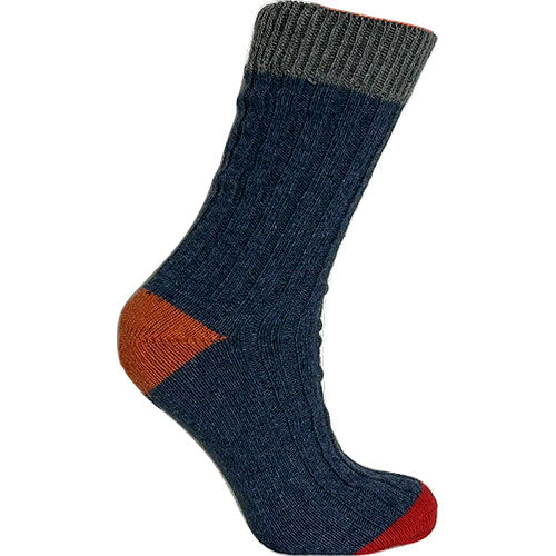 Merinostrømper Grå/blå | Str. 43/46 fra Clemente på Mecindo.dk