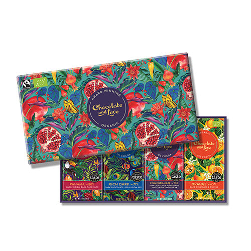 Chocolate and Love Gaveæske Chokolade Pomegranate | 320 gr fra Chocolate and Love på Mecindo.dk