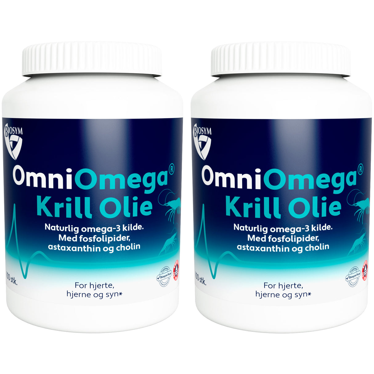 Biosym Omniomega Krill Olie | 2 x 100 kapsler