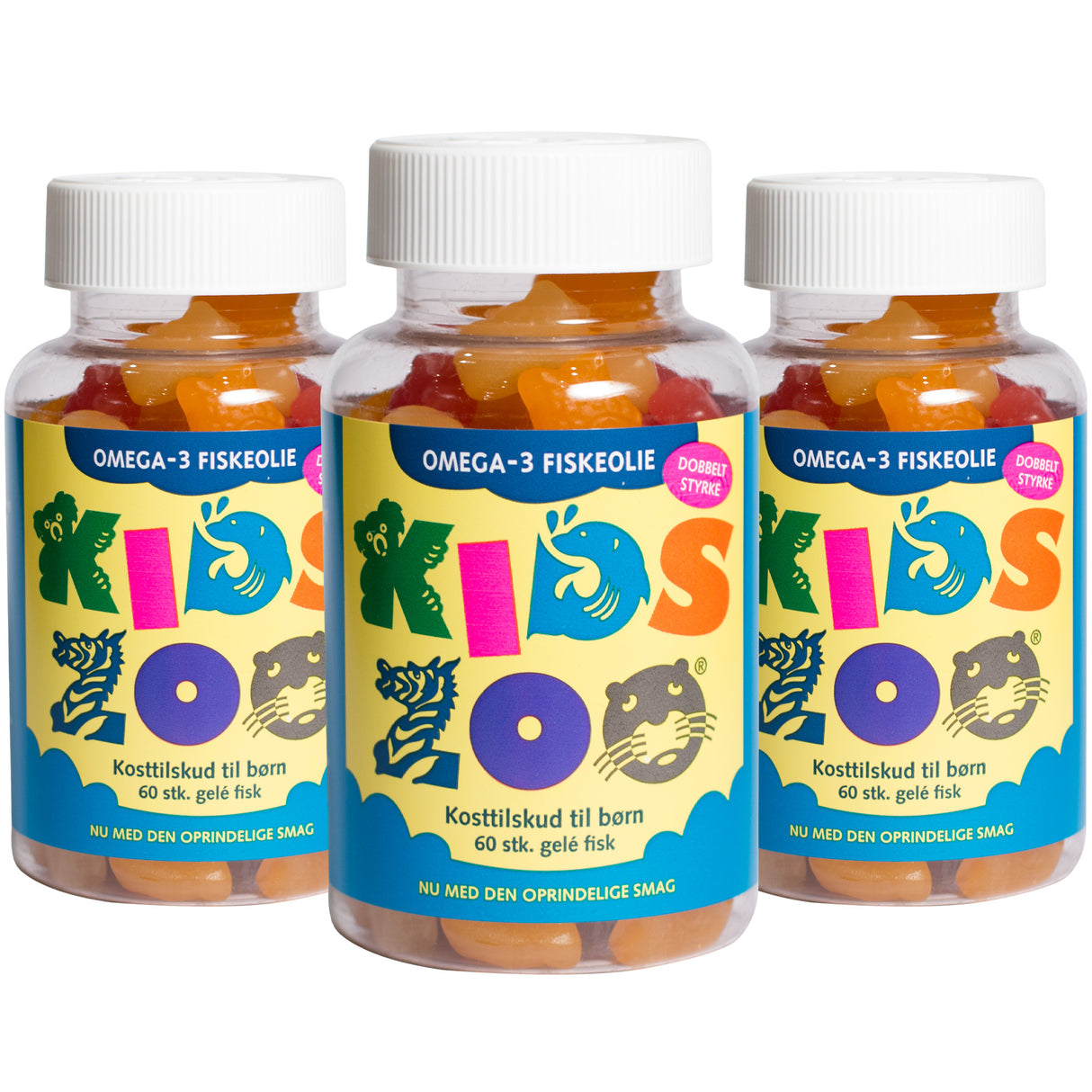 Kids Zoo Omega 3 | 3 x 60 gummies fra Kids Zoo på Mecindo.dk