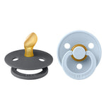 BIBS Colour Latex Size 1 Anatomical Iron/Baby Blue