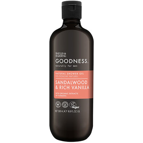 Baylis & Harding Shower Gel (500 ml) | Men Sandalwood & Rich Vanilla fra Baylis & Harding Goodness på Mecindo.dk
