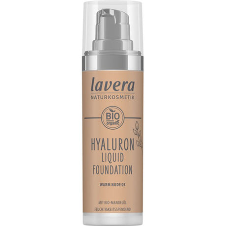 lavera Foundation Warm Nude 03 Hyaluron Liquid | 30 ml fra lavera på Mecindo.dk