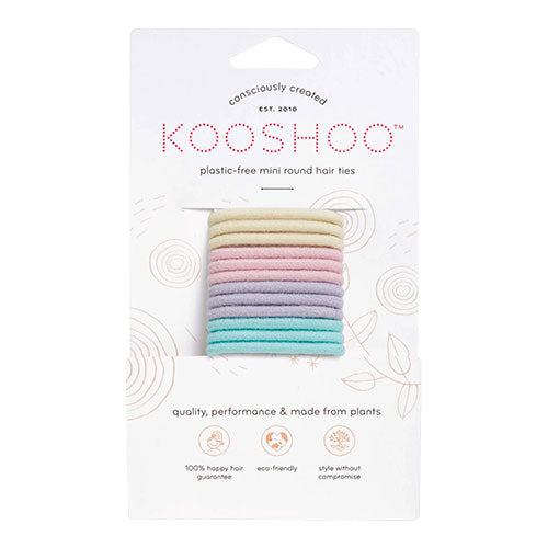 KooShoo Hårelastikker Pastel Blooms Plastikfri 12 Stk (Mini) fra KooShoo på Mecindo.dk