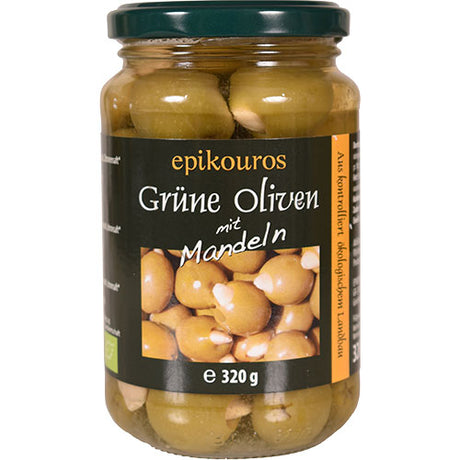 Rømer Oliven Grønne Med Mandler Graesk Økologisk | 320 gr fra Rømer på Mecindo.dk