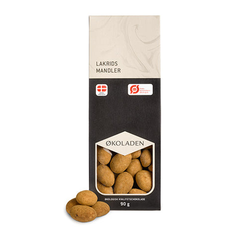 Økoladen Choko Lakrids Mandler | 90 gr fra Økoladen på Mecindo.dk