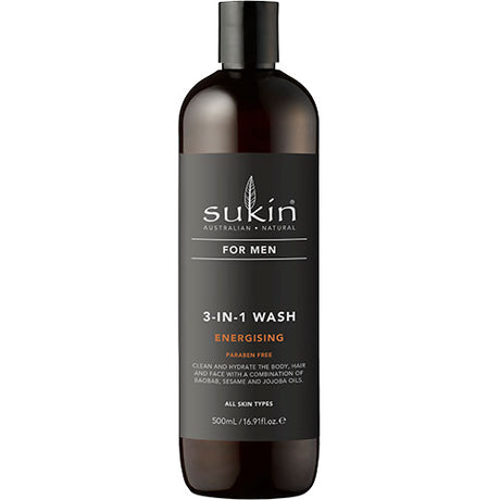 Sukin Men 3-in-1 Wash - Energising | 500 ml fra Sukin på Mecindo.dk