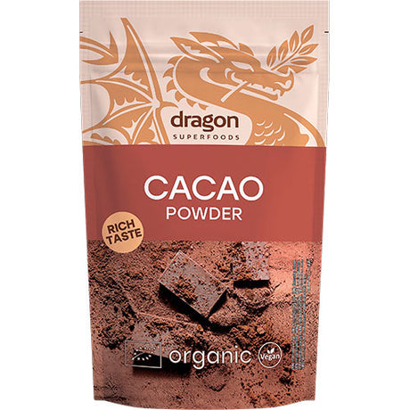 Dragon Superfoods Kakaopulver Ø | 200 gr fra Dragon Superfoods på Mecindo.dk