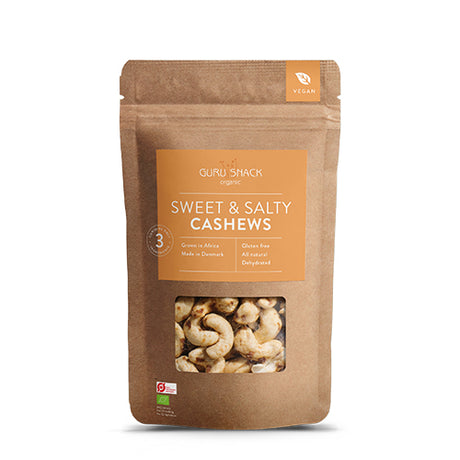 Guru Snack Cashew Sweet & Salty Økologisk | 100 gr fra Guru Snack på Mecindo.dk