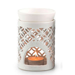 Urtegaarden Duftlampe Hvid Hulmønster