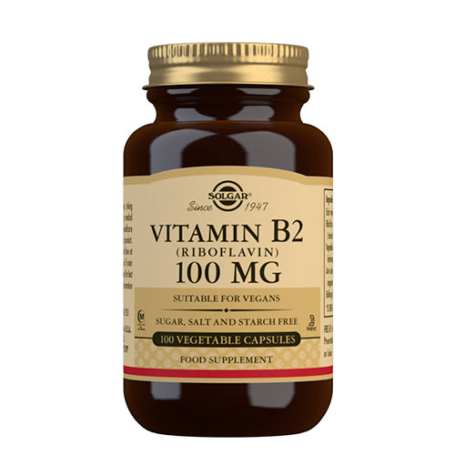 Solgar Riboflavin (B2) 100 Mg | 100 kapsler fra Solgar på Mecindo.dk