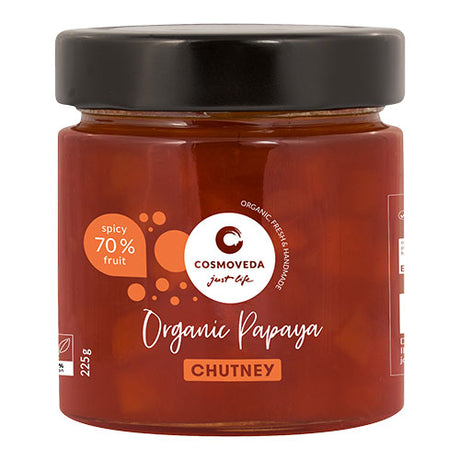 Cosmoveda Chutney Papaya Ø | 225 gr fra Cosmoveda på Mecindo.dk