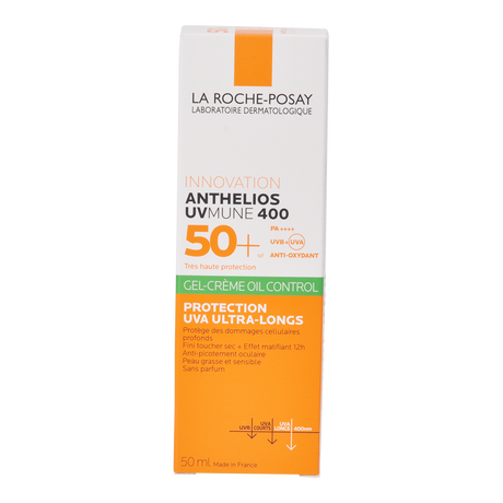 La Roche Posay Anthelios Dry Touch Oil Control Gel Cream Spf50+ | 50 ml fra La Roche Posay på Mecindo.dk