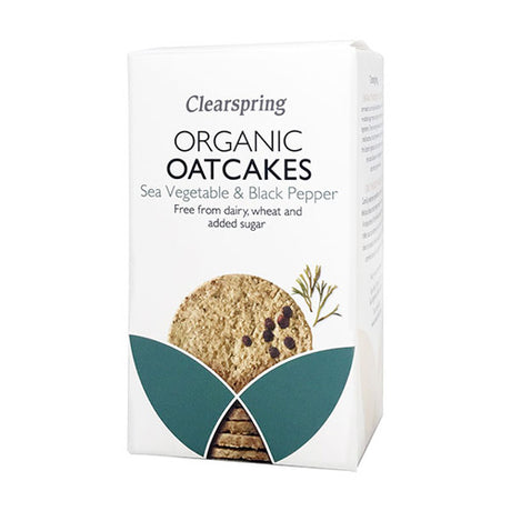 Clearspring Havrekiks Tang Og Sort Peber | 200 gr fra Clearspring på Mecindo.dk