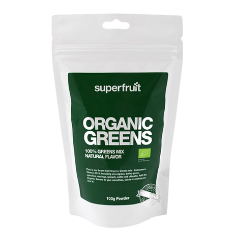 Superfruit Organic Greens Pulvermix Økologisk | 100 gr fra Superfruit på Mecindo.dk