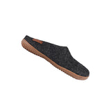 SHU`S Uldtøffel m. Gummi Sål Dark Grey | 36