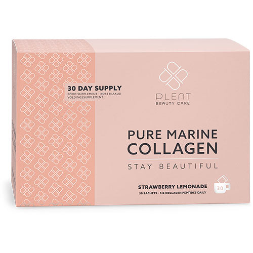 Plent Pure Marine Collagen | Strawberry Lemonade 30 X 5 Gr fra Plent på Mecindo.dk
