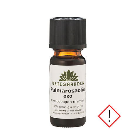 Urtegaarden Palmarosaolie Øko | 10 ml fra Urtegaarden på Mecindo.dk