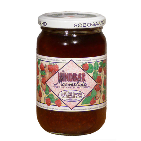 Søbogaard Hindbaermarmelade Økologisk | 390 gr fra Søbogaard på Mecindo.dk