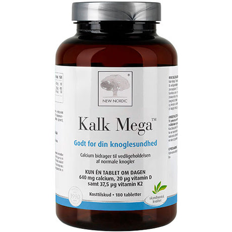 New Nordic Kalk Mega | 180 tabletter fra New Nordic på Mecindo.dk