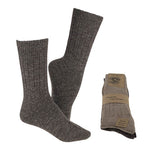 Alpaka Uldstrømper Brun & Beige Tynde 2-pak | Str. 43/46