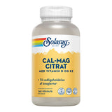 Solaray Cal-mag Citrat Med Vitamin D Og K2 | 240 kapsler fra Solaray på Mecindo.dk