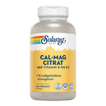 Solaray Cal-mag Citrat Med Vitamin D Og K2 | 240 kapsler