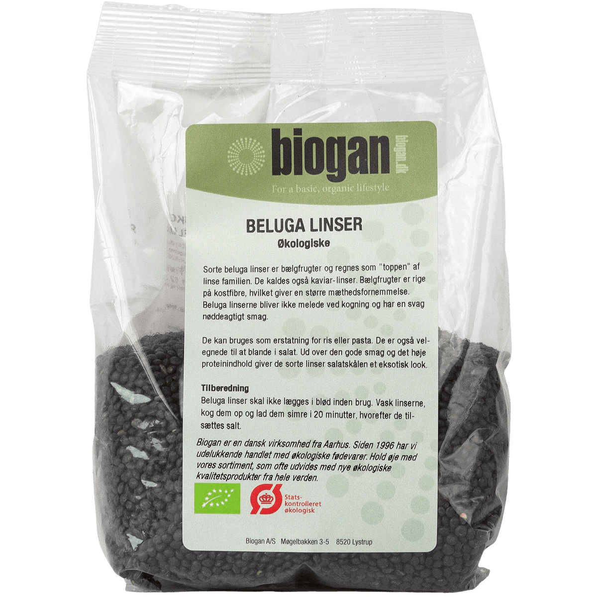 Biogan Økologiske Beluga Linser | 500 g fra Biogan på Mecindo.dk