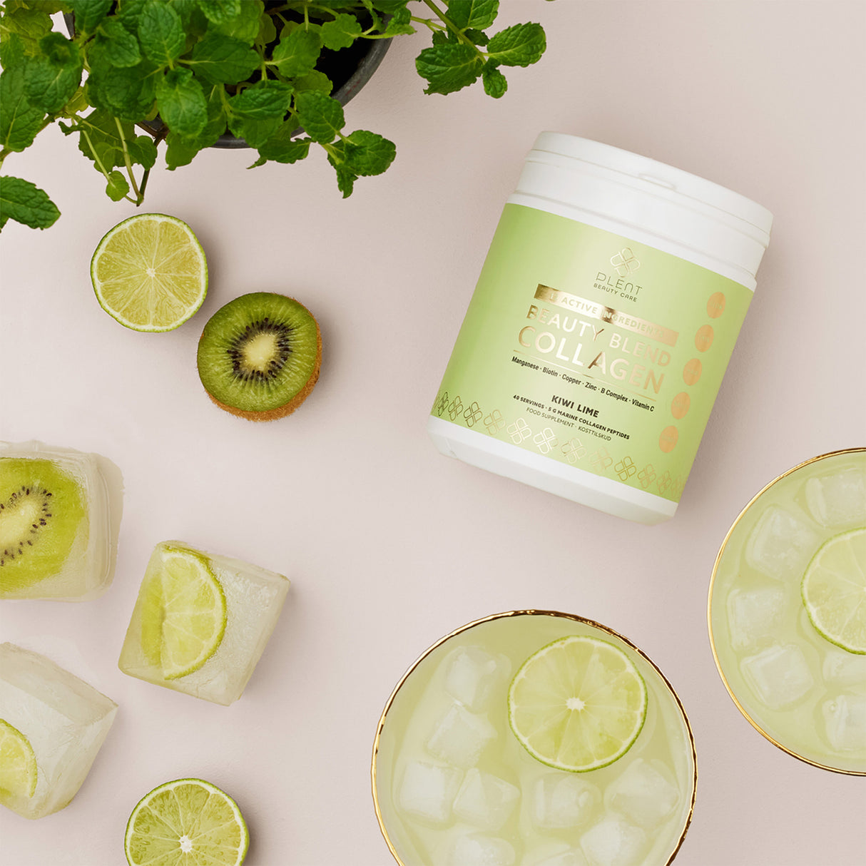 Plent Beauty Blend Collagen | Kiwi Lime fra Plent på Mecindo.dk