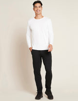 Boody Men´s Long Sleeve Crew Neck T-shirt Hvid | Str. L fra Boody på Mecindo.dk