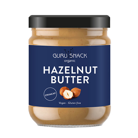 Guru Snack Hasselnøddesmør Crunchy Økologisk | 250 gr fra Guru Snack på Mecindo.dk