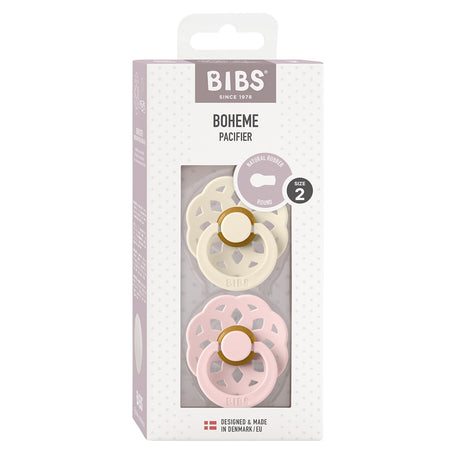 BIBS Boheme Latex Size 2 Ivory/Blossom 2 PACK fra BIBS på Mecindo.dk