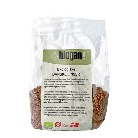 Biogan Danske Linser Økologisk | 400 gr fra Biogan på Mecindo.dk