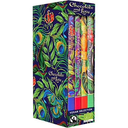 Chocolate and Love Library Box Vegan Chokolade Økologisk | 320 gr fra Chocolate and Love på Mecindo.dk