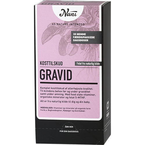 Nani Gravid Kosttilskud | 30 breve fra Nani på Mecindo.dk
