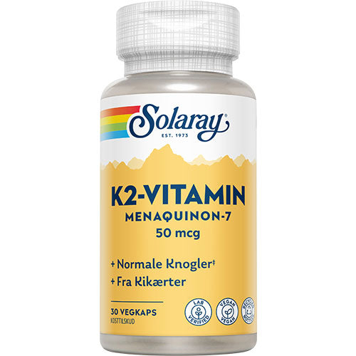 Solaray K2-vitamin 50 Mcg | 30 kapsler fra Solaray på Mecindo.dk