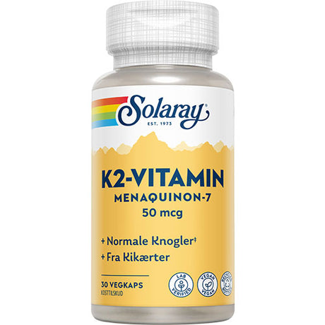 Solaray K2-vitamin 50 Mcg | 30 kapsler fra Solaray på Mecindo.dk