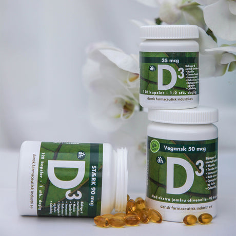 DFI D3-vitamin 35 Mcg | 120 kapsler fra Grønne dfi vitaminer på Mecindo.dk