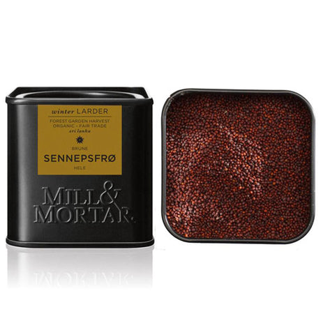 Mill & Mortar Sennepsfrø Hele Brune Økologisk | 50 gr fra Mill & Mortar på Mecindo.dk