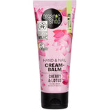 Organic Shop Hand & Nail Cream-Balm Cherry & Lotus | 75 ML fra Organic Shop på Mecindo.dk