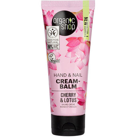 Organic Shop Hand & Nail Cream-Balm Cherry & Lotus | 75 ML fra Organic Shop på Mecindo.dk